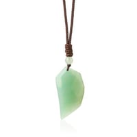 قلادة جناح من حجر افنتورين (Green Aventurine )