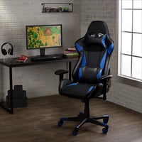 كرسي ألعاب بمسند لرقبة والظهر لراحة اللاعب اللون ا...