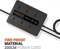 بورودو توصيلة بمؤقت ذاتي 6 افياش طاقة و 5منافذ USB...