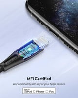 كيبل USB-C إلى لايتنينق من راف باور - 1.2M