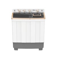 غسالة دانسات حوضين سعة 9 كيلو ، ابيض ذهبي