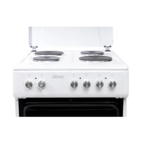 فرن كهرباء يوجين 60x60 سم ,4 شعلات, أبيض