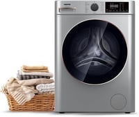 غسالة تحميل أمامي جيباس، شاشة رقمية بسعة 8 كج وتنظ...