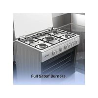 أرو موقد غاز تركي 5 شعلات 90×60 سم - ستانلس ستيل