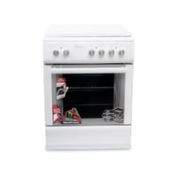 فرن كهرباء يوجين 60x60 سم ,4 شعلات, أبيض
