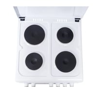 فرن كهرباء يوجين 60x60 سم ,4 شعلات, أبيض