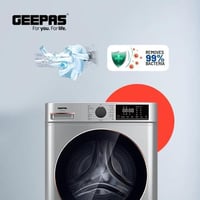 غسالة تحميل أمامي جيباس، شاشة رقمية بسعة 8 كج وتنظ...