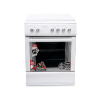 فرن كهرباء يوجين 60x60 سم ,4 شعلات, أبيض