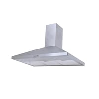 شفاط مع مدخنة جنرال كلاس 90 سم استيل 3 سرعات