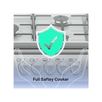 أرو موقد غاز تركي 5 شعلات 90×60 سم - ستانلس ستيل