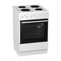 فرن كهرباء يوجين 60x60 سم ,4 شعلات, أبيض