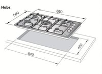سطح بلت ان كتشن لاين 5 عيون غاز منفصل ثقيل 90 سم ا...