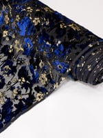 مخمل شيفون بلمعه ذهبيه .