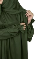 طقم شرشف صلاة مفصل ( زيتي ) مع سجادة