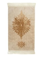 طقم ثلاث شراشف صلاة مفصله (عنابي) مع سجاد