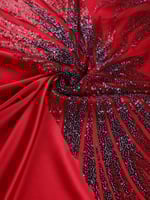 تل مطرز مشغو شك بالخرز والترتر