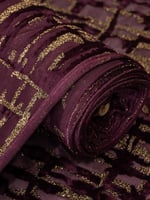 مخمل شيفون على سترتش بلمعه ذهبيه