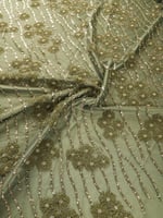 تل مطرز مشغو شك (بقصات التول البارز )