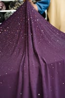 قطعة سترتش مشغول بالكرستال ( لون بنفسجي )