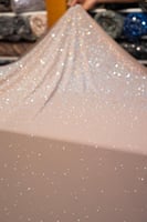 قطعة سترتش مشغول بالكرستال ( لون بيج )