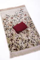 بكج ثلاث جلال الصلاة مربع مع ثلاث سجاد ( لون عنابي...