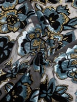 مخمل شيفون بلمعه ذهبيه