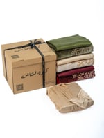 طقم ثلاث شراشف صلاة مفصله ( ملون ) مع سجاد