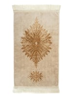 طقم ثلاث شراشف صلاة مربعه (بيج ) مع سجاد