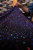 قطعة سترتش مشغول بالكرستال ( لون فوشي )