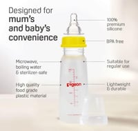 رضاعة بلاستيكية بغطاء شفاف ورقبة رفيعة بيجون - 200...