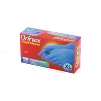 قفازات بدون بودر ازرق كبير جدا اورينكس