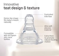رضاعة زجاجية برقبة رفيعة وغطاء أبيض بيجون - 200 مل...