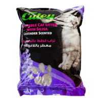 تراب قطط بالسيلكا معطر باللافندر كيوتي 20 رطل