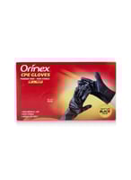 قفازات CPE أسود كبير أورينكس 100 حبة