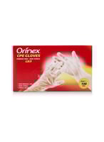 قفازات CPE شفاف وسط أورينكس 100 حبة