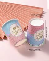 أكواب لحفل كشف جنس الجنين