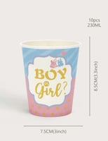 أكواب لحفل كشف جنس الجنين