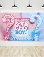 خلفية جدارية لحفل كشف جنس الجنين
