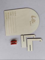 إطار سونار خشبي لحفل كشف جنس الجنين