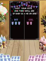 لوحة تصويت لحفل كشف جنس الجنين