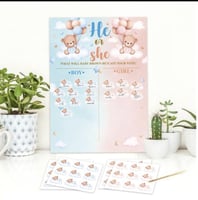 لوحة تصويت لحفل كشف جنس الجنين