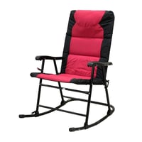 كرسي قابل للطي باللون الاحمر والاسود مقاس 104x56x6...