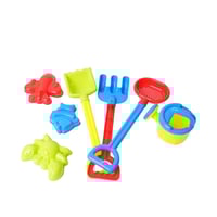 سيارة ادوات البحر بتصميم مميز لون احمر واصفر