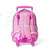 شنطة ترولي مدرسية بتصميم اميرات لون وردي مقاس 13 ا...