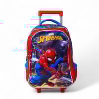 شنطة ترولي مدرسية مع مقلمة بتصميم الرجل العنكبوت ل...