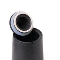 طقم علب البهارات بغطاء بتصميم عصري لون اسود - 4 حب...