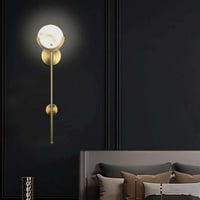 إضاءة حائط مفرد بتصميم مودرن لون ذهبي