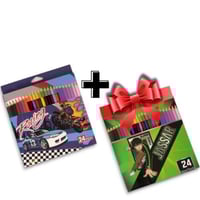 مجموعة أقلام تلوين خشبية بتصميم ريسينج + جسار مجان...