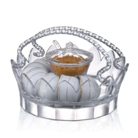 حامل فناجين القهوة اكريلك لون شفاف مقاس 23X27 سم