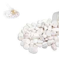 احجار زينة بتصميم مميز باللون الابيض - حجم صغير